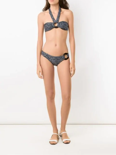Shop Adriana Degreas Printed Bikini Set In Black