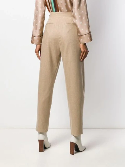 Shop Fendi Straight Tailored Trousers In Neutrals