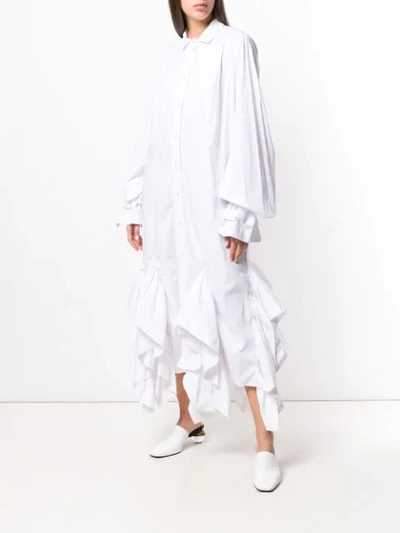 Shop Milla Milla Ruffled Shirt Dress In White