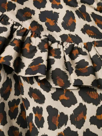 Shop Msgm Leopard-print Blouse In Neutrals