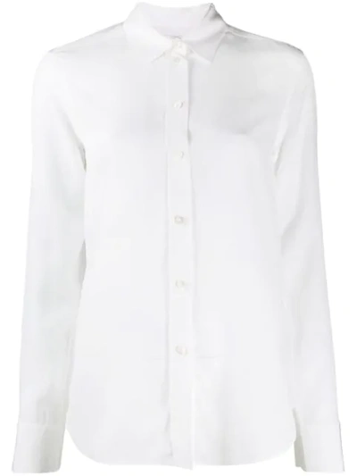 Shop Filippa K Classic Long Sleeve Shirt In White