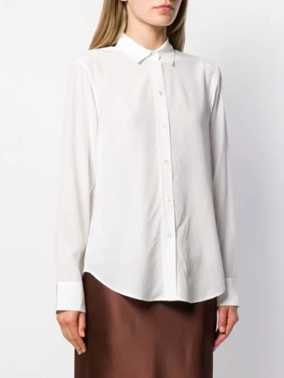 Shop Filippa K Classic Long Sleeve Shirt In White