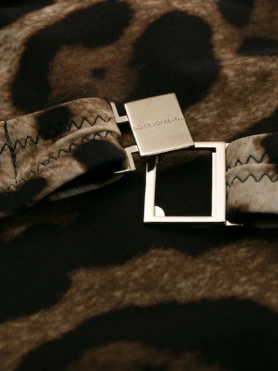 Shop Dolce & Gabbana Leopard Print Bikini In Neutrals