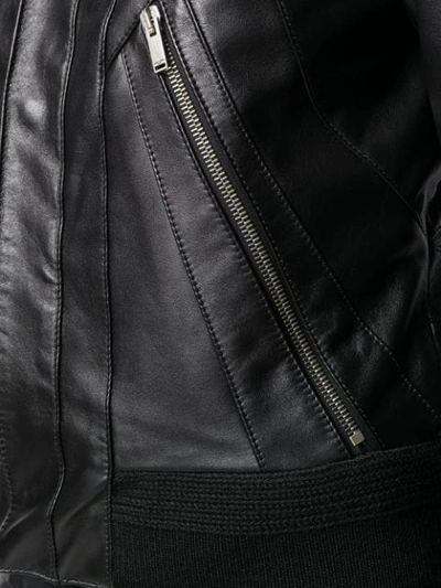 Shop Saint Laurent Fitted Biker Jacket In Black