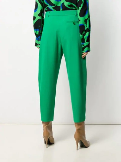 Shop Stella Mccartney Tapered Tailored Trousers In Green