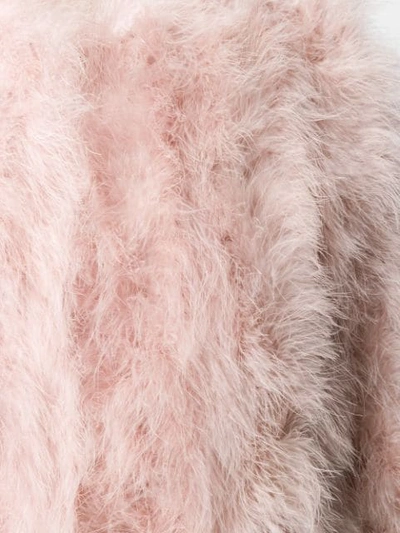 Shop Yves Salomon Feathered Short Jacket In Pink