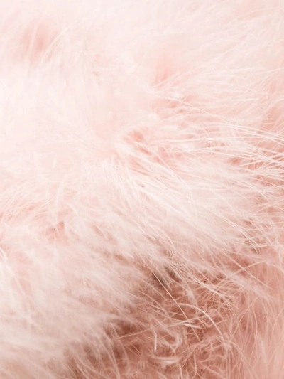 Shop Yves Salomon Feathered Short Jacket In Pink