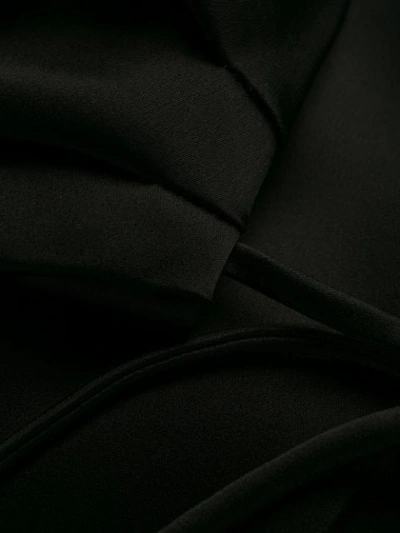 Shop Nanushka Lais Draped Front Satin Dress In Black