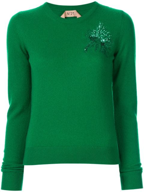 green sequin jumper