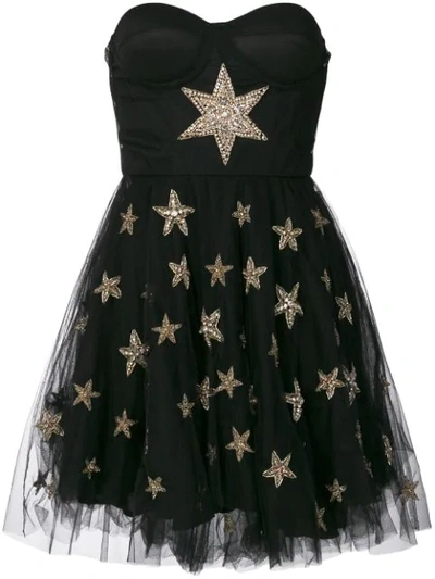 Shop Amen Tulle Skirt Beaded Star Applique Dress In Black