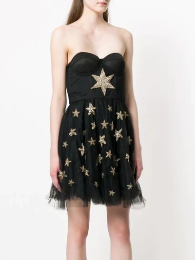 Shop Amen Tulle Skirt Beaded Star Applique Dress In Black