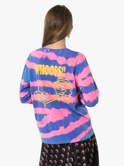 Shop Ashley Williams Power Nap Print Tie-dye T-shirt In Pink