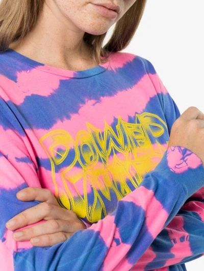 Shop Ashley Williams Power Nap Print Tie-dye T-shirt In Pink