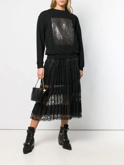 GIVENCHY SEQUIN PATCH SWEATER - 黑色