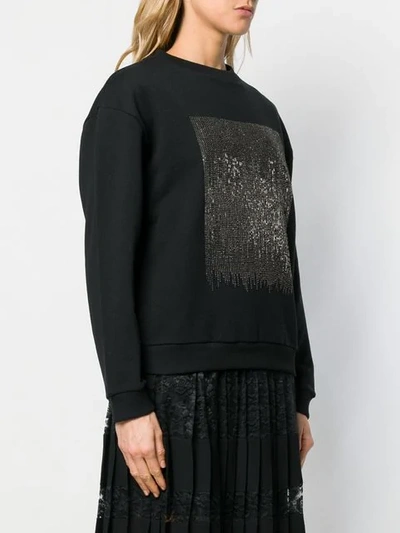 GIVENCHY SEQUIN PATCH SWEATER - 黑色