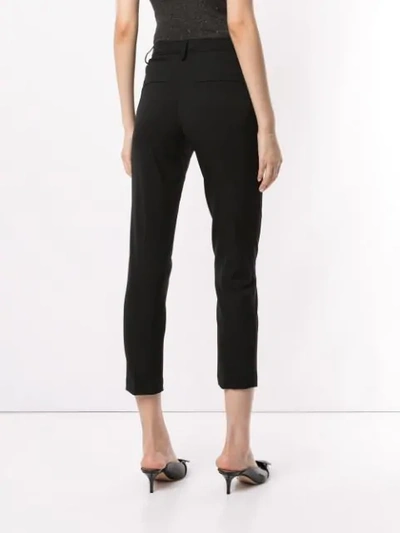 Shop Brunello Cucinelli Cropped Straight Leg Trousers In C101 Black