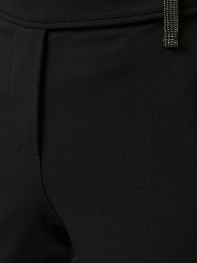 Shop Brunello Cucinelli Cropped Straight Leg Trousers In C101 Black