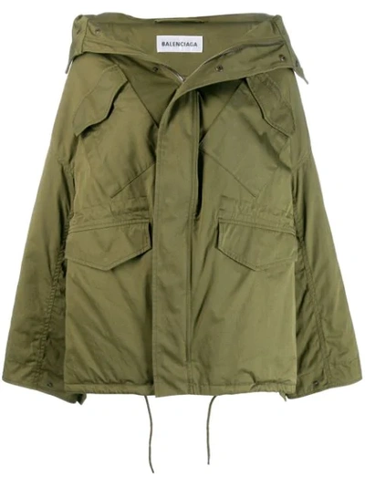 Shop Balenciaga Swing Workwear Jacket In Green