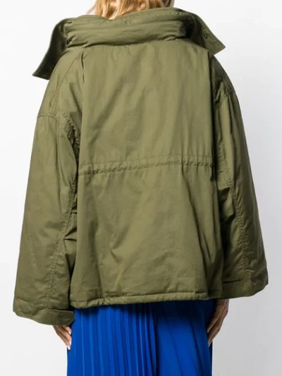 Shop Balenciaga Swing Workwear Jacket In Green