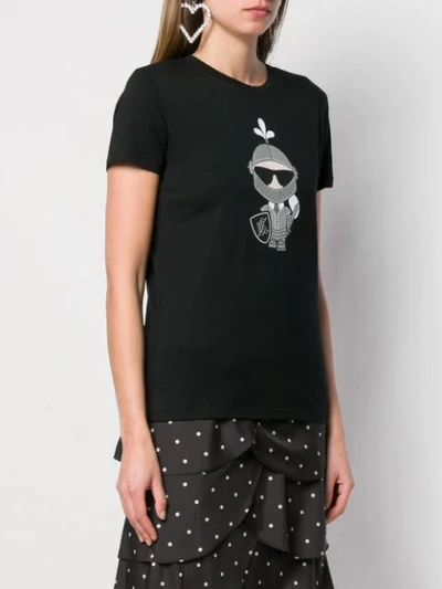 Shop Karl Lagerfeld Karl's Treasure Knight T-shirt In Black