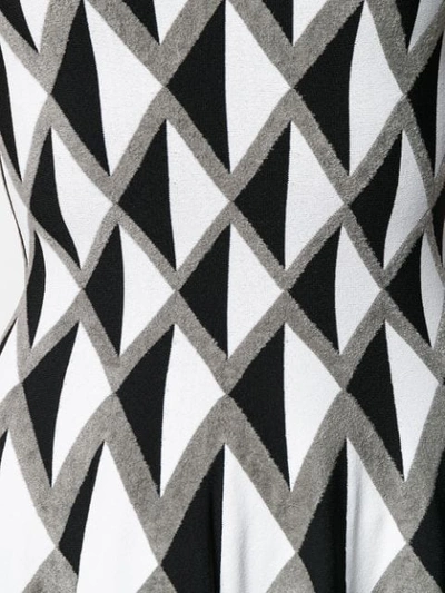 Shop Antonino Valenti Geometric Print Dress In Grey