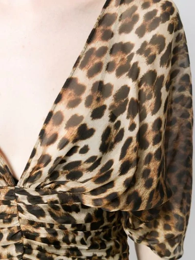 Shop N°21 Leopard Print Silk Dress In Brown