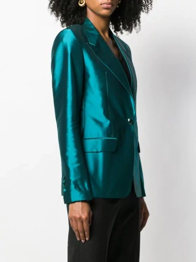 Shop Each X Other Tailored Satin Jacket In Green