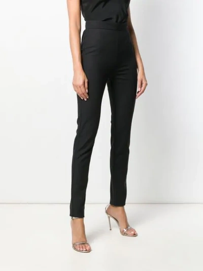 Shop Balmain Tailored Slim Fit Trousers In Black