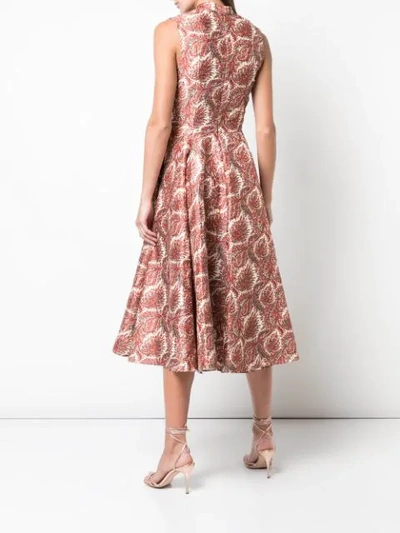 Shop Adam Lippes Paisley Print Dress In Red