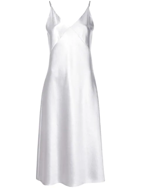 vince v neck bias dress