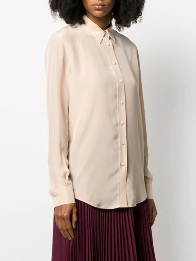 Shop Calvin Klein Long Sleeved Shirt In Neutrals