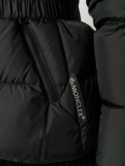 Shop Moncler Don Belted Short Jacket In Black