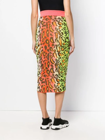 Shop Stella Mccartney Leopard Print Skirt In Yellow