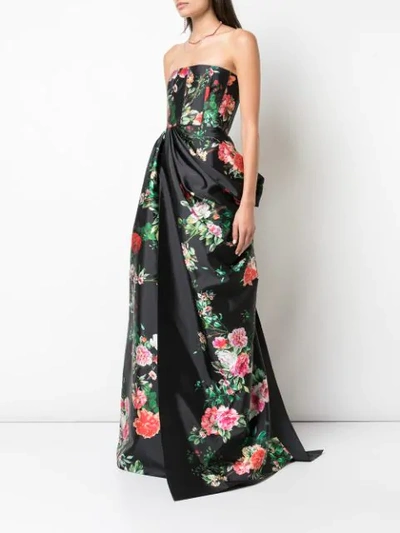 Shop Alex Perry Floral Alex Gown In Black