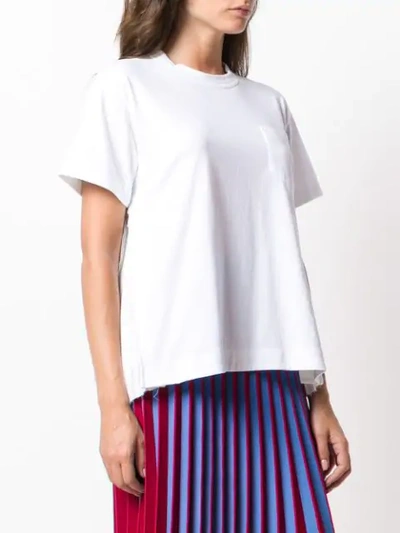 Shop Sacai Flared T-shirt In White