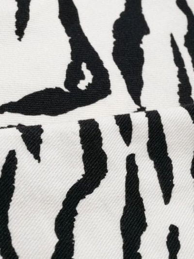 Shop Saint Laurent Zebra Print Skinny Jeans In White