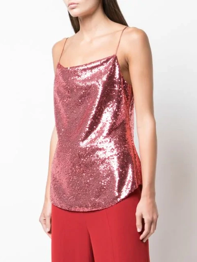 Shop Cinq À Sept Marta Sequin Camisole In Pink