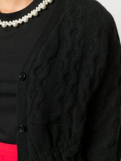 Shop Simone Rocha V-neck Cardigan In Black
