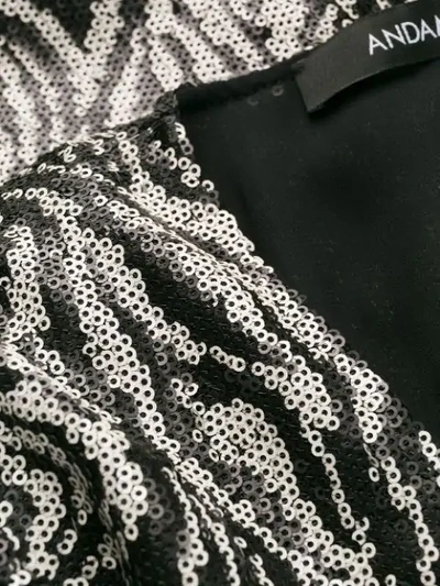 Shop Andamane Sequinned Wrap Dress In Black