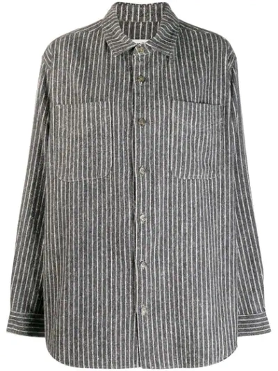 Shop Isabel Marant Étoile Paulie Striped Shirt In Grey