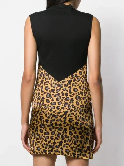 Marcelo Burlon County Of Milan Cross County Leopard Dress In Black