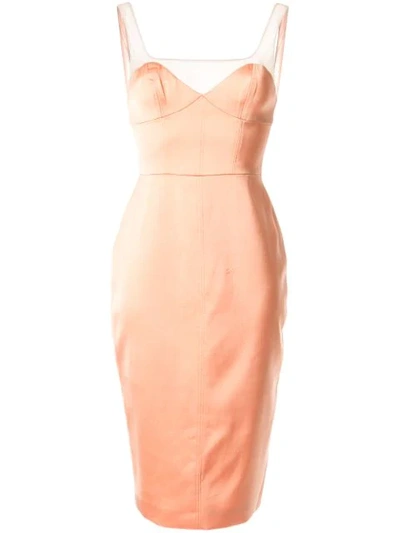 Shop Manning Cartell Sweetheart-neck Dress In Orange