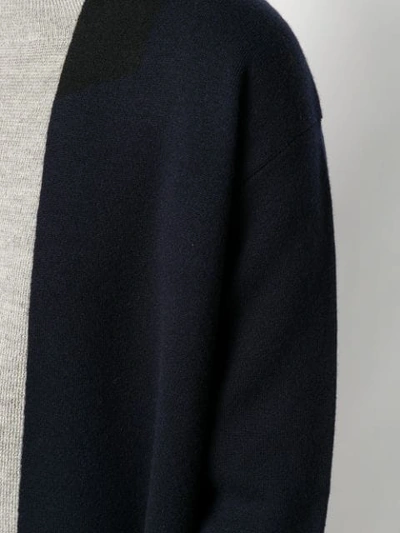 Shop Jil Sander Open Front Knitted Coat In Blue