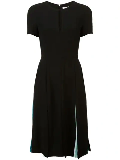 Shop Carolina Herrera Key Hole Pleated Dress - Black