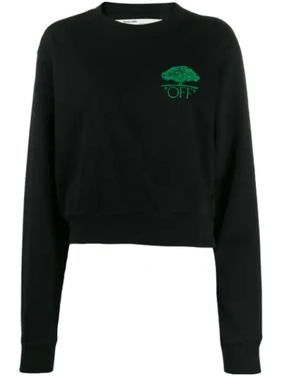 Shop Off-white Off Embroidered Sweatshirt In Black