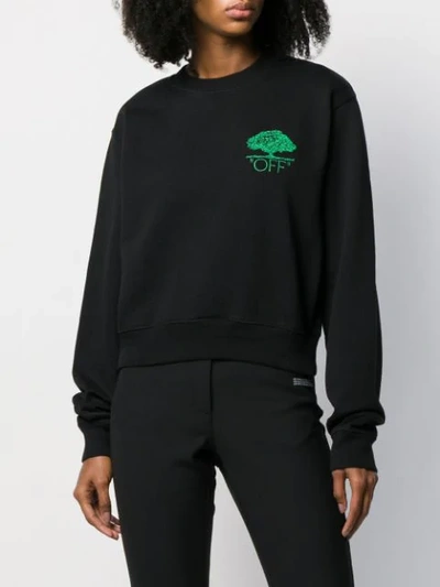 Shop Off-white Off Embroidered Sweatshirt In Black