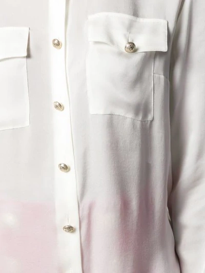 Shop Balmain Button-down Tailored Blouse In White