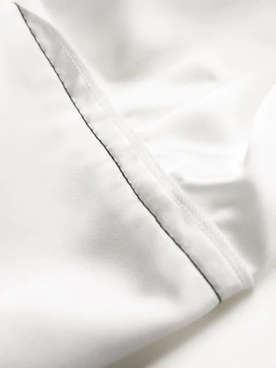 Shop Marni Contrast Stitching Detail Blouse In White