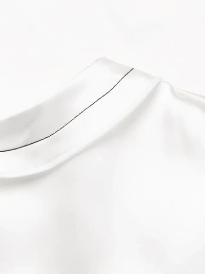 Shop Marni Contrast Stitching Detail Blouse In White
