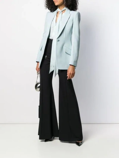 Alexander Mcqueen Single-button Structured Style Blazer In Blue